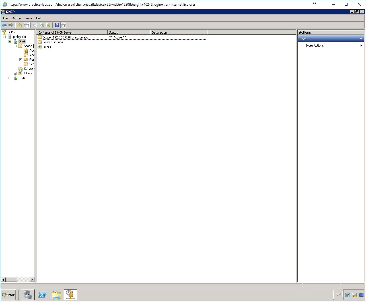 Practice Labs screenshot.